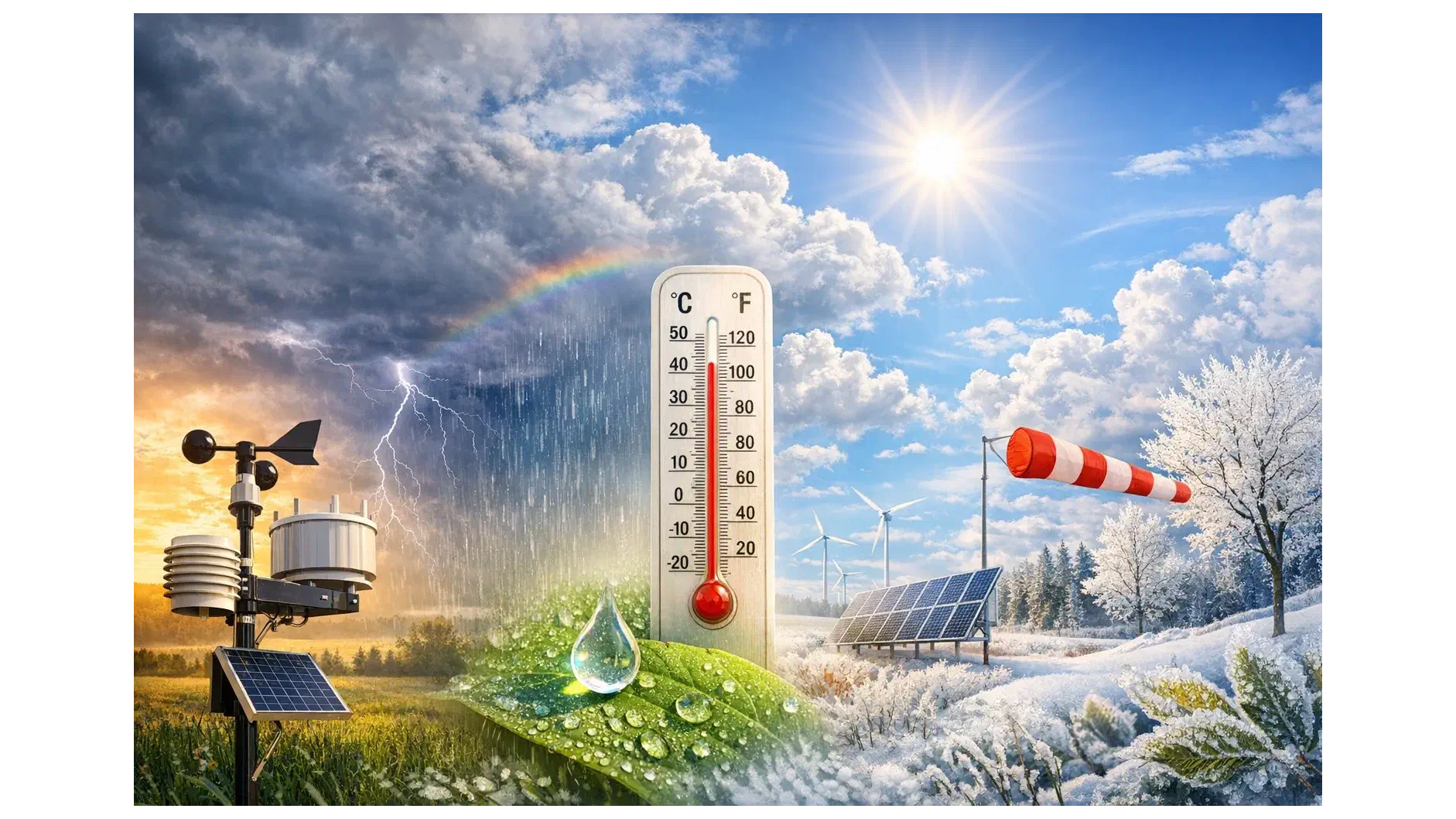 Vignette de 42 grandeurs météorologiques à déduire de vos données météo